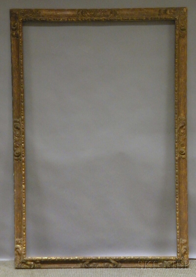 Appraisal: Spanish-style Gilt and Composition Frame rabbet x in losses