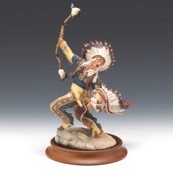 Appraisal: VINTAGE NATIVE AMERICAN PORCELAIN SCULPTURE BY ROBERT F MURPHY CHEYENNE