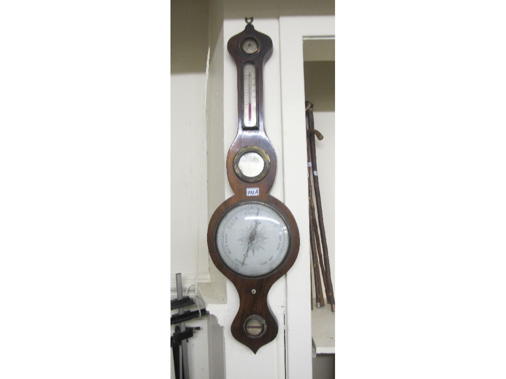 Appraisal: Georgian rosewood wall barometer