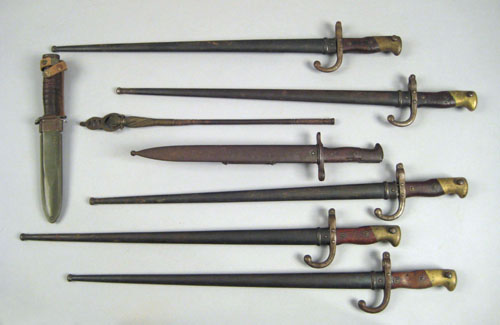 Appraisal: Group of eight edged weapons to include five French Gras