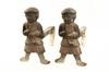 Appraisal: PAIR FIGURAL ANDIRONS - th c Cast Iron Smoking Scotsman