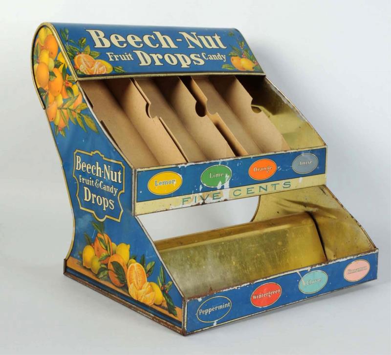 Appraisal: Beech - Nut Fruit Drops Tin Display Rack This rack