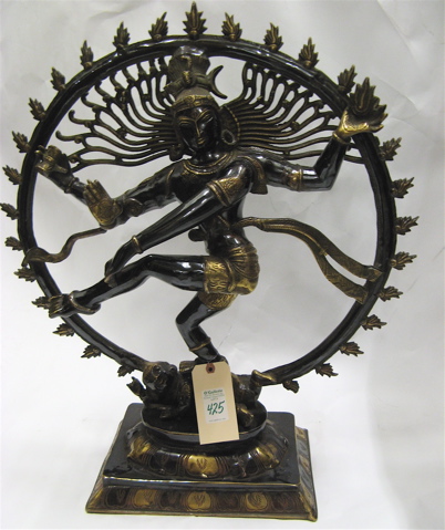 Appraisal: EAST INDIAN BRONZE CHOLA STATUE depicting Shiva dancing as Nataraja