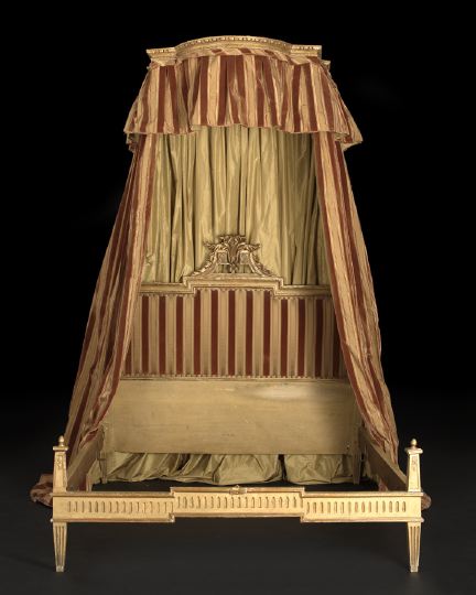 Appraisal: Grand Carved Giltwood Tester Bedstead ca in the Louis XVI