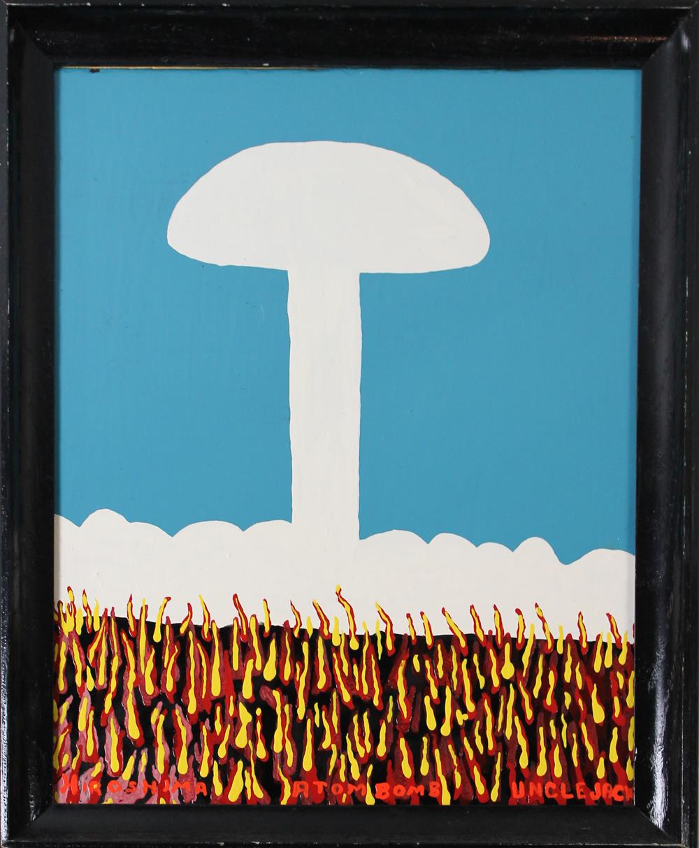 Appraisal: JOHN WILLIAM DEY AMERICAN - HIROSHIMA ATOM BOMB Lacquer on