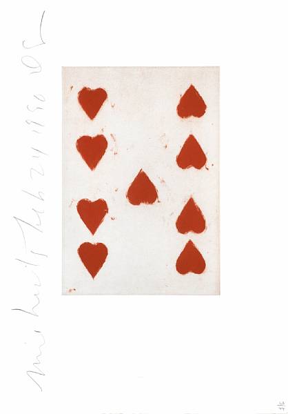 Appraisal: Donald Sultan American born Jack of Clubs October Nine Hearts