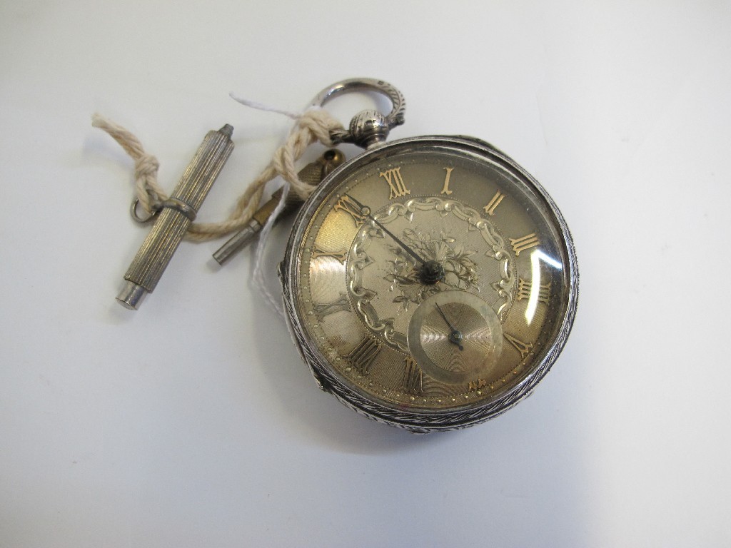 Appraisal: A silver cased pocket watch