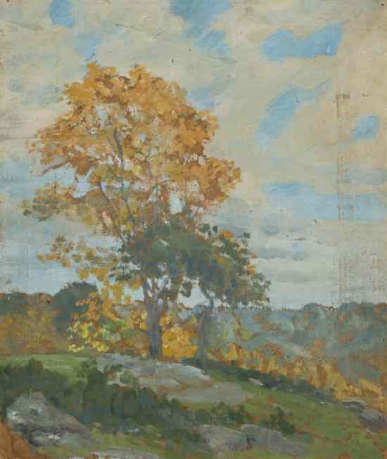 Appraisal: Lawton S Parker American - Landscape with Rock Out Cropping