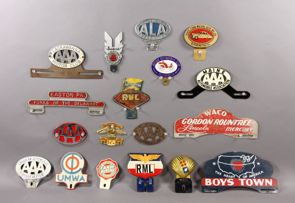 Appraisal: - Automobile Club Emblems Lot of automobile club emblems to