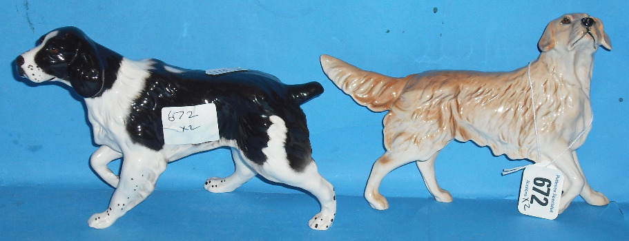 Appraisal: Royal Doulton Model of Springer Spaniel DA and Golden Retriever