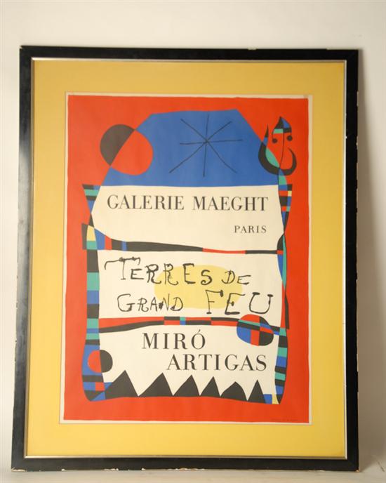 Appraisal: Joan Miro - Terres de Grand Feu Galerie Maeght Color