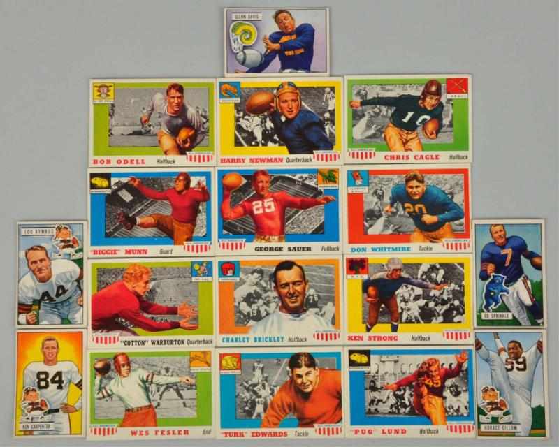 Appraisal: Lot of Vintage Topps Bowman Football Cards Description Includes five