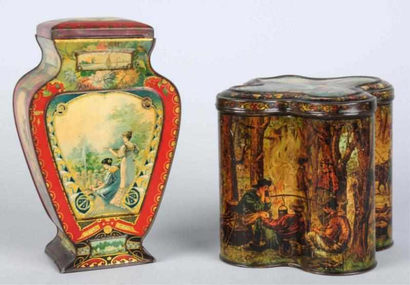 Appraisal: Lot of Biscuit Tins Includes one pretty lady and one