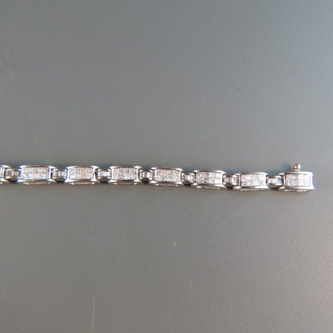 Appraisal: Diamond Bracelet diamonds round baguette totaling carats in k white