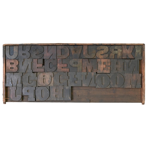 Appraisal: British Letterpress Printing A case of wood type woodletter first