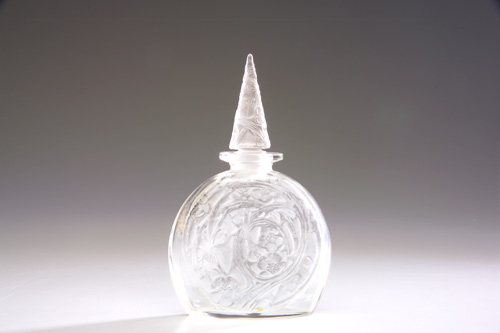 Appraisal: R LALIQUE Mousse Ambre perfume bottle for Volnay in clear