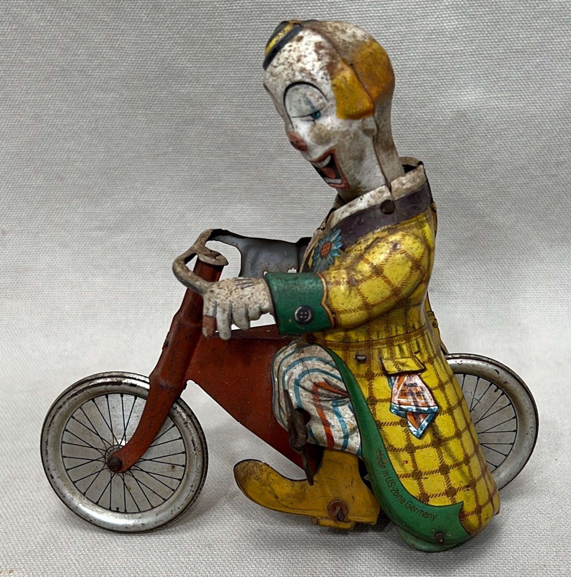 Appraisal: Technofix Merry Clown tin litho wind-up toymid th century