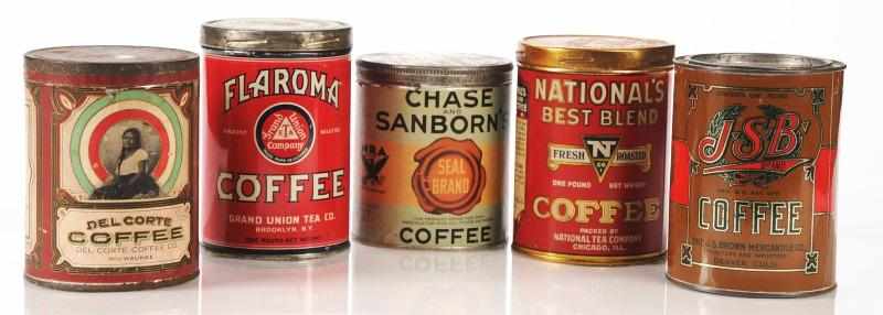 Appraisal: Lot of -Pound Coffee Tins Description Lot includes Flaroma Coffee