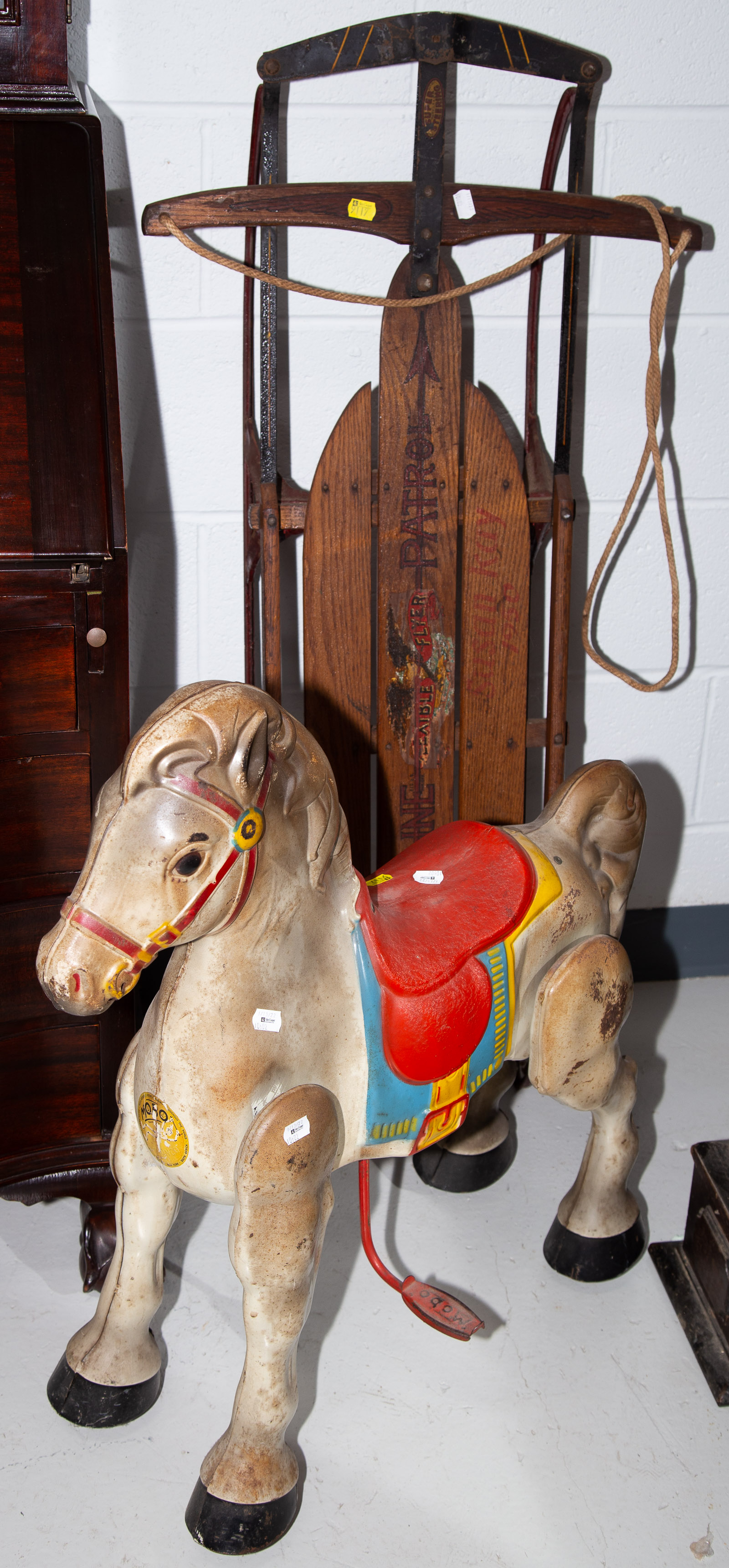 Appraisal: A MOBO HOBBY HORSE FLEXIBLE FLYER SLED Mid th century