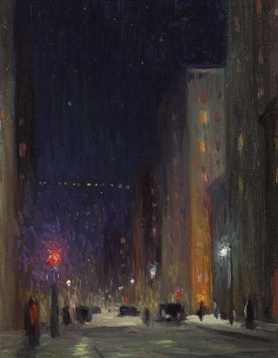 Appraisal: ELIOT CANDEE CLARK American - New York at Night oil