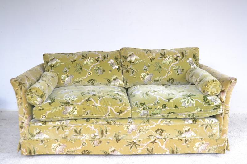 Appraisal: A PAIR OF QUALITY DOWNE FILLED TWO SEAT SOFAS IN