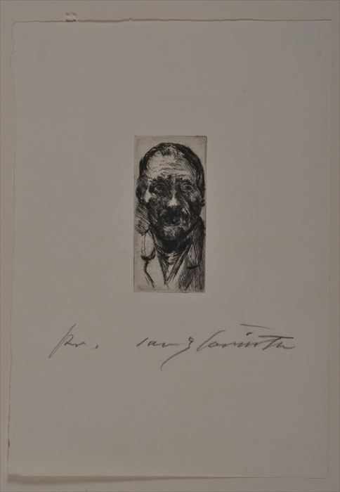 Appraisal: LOVIS CORINTH - TWO PORTRAITS Drypoint etchings x in and