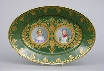 Appraisal: Sevres Louis Napoleon and Hortense Portrait Cabinet Platter ca late