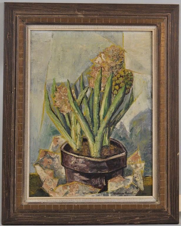 Appraisal: Woldemar Neufeld O C Floral Still Life Connecticut - depicting