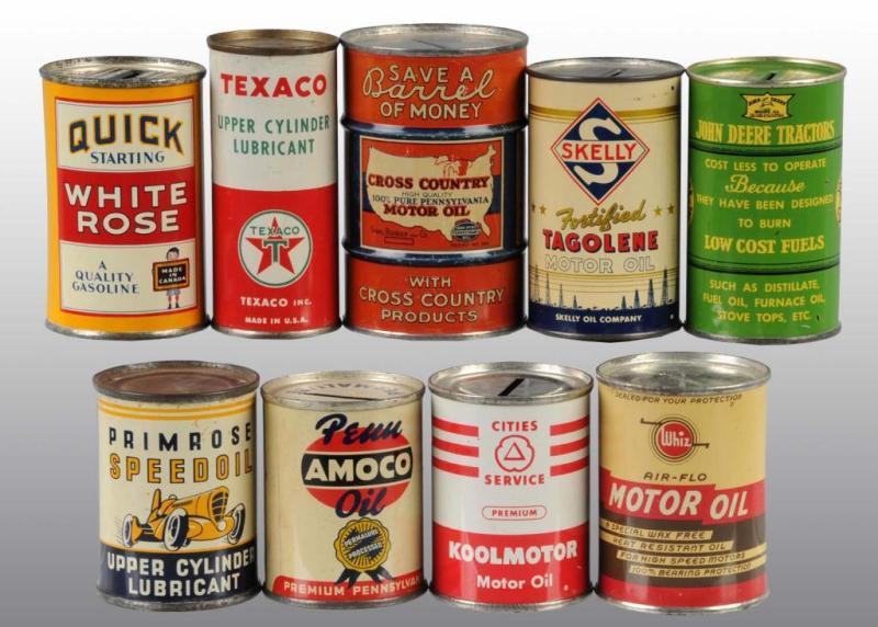 Appraisal: Lot of Small Oil-Related Product Tins Description Includes tins for