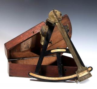 Appraisal: A TH CENTURY MARITIME OCTANT BY CRICHTON An ebony wood