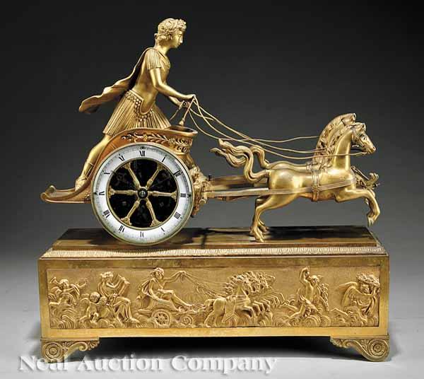 Appraisal: A Good Napoleon III Gilt Bronze Figural Mantel Clock th