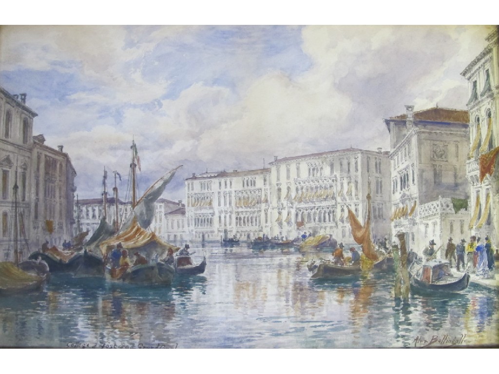 Appraisal: ALEXANDER BALLINGAL - COLLEGE OF FOSCARA GRAND CANAL Watercolour signed