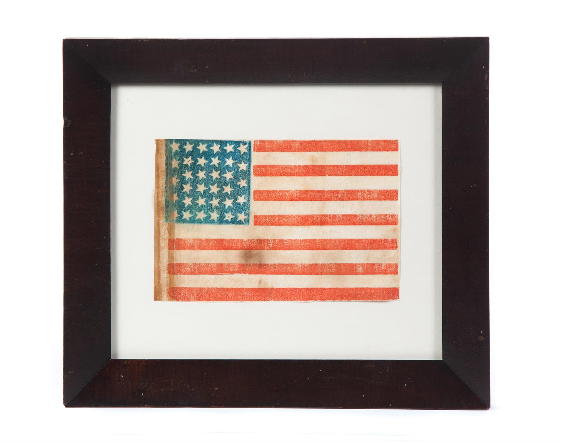 Appraisal: THIRTY-FOUR STAR AMERICAN NATIONAL PARADE FLAG USED DURING THE FIRST