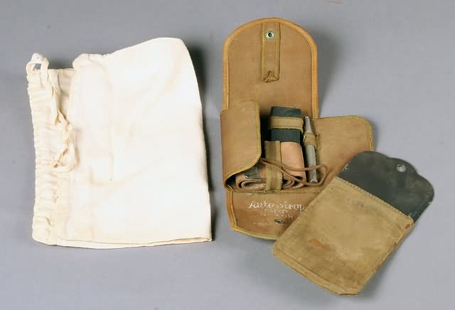 Appraisal: WWI items Red Cross ditty bag Auto-Strop razor kit and