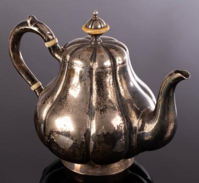 Appraisal: A Russian silver teapot Nikolay Kemper St Petersburg assay master