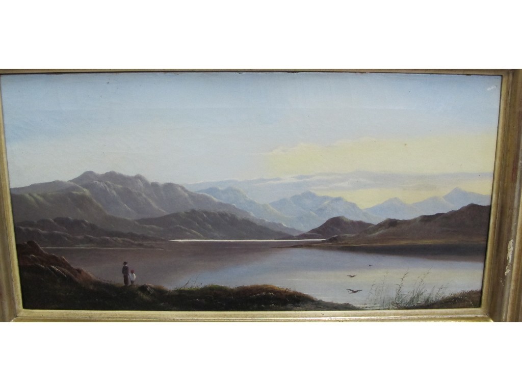 Appraisal: ROBERT CHARLES LESLIE Oil on canvas 'The Tranquil Highlands' signed