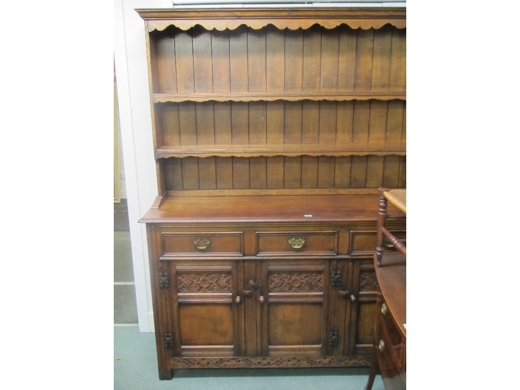 Appraisal: Oak kitchen dresser