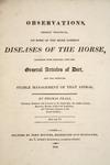 Appraisal: RARE VETERINARY TITLE - Peak Thomas 'Observations Chiefly Practical on