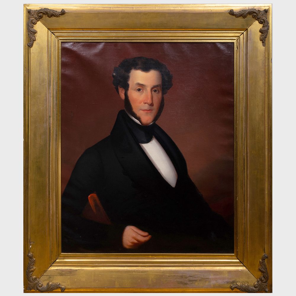 Appraisal: American School Portrait of Theodore Sedgwick Paul Oil on canvas