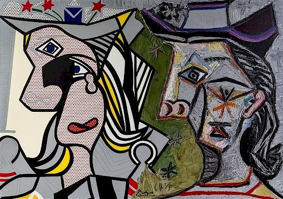 Appraisal: Josef Levi American b Still Life with Lichtenstein and Picasso