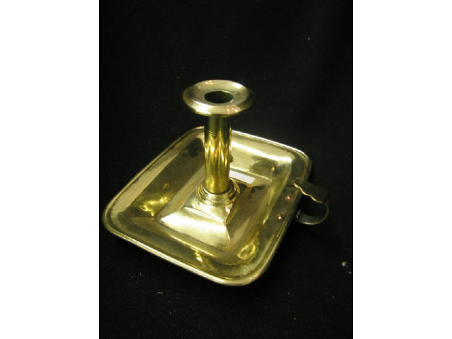 Appraisal: English Victorian Brass Chamberstick adjuster neck