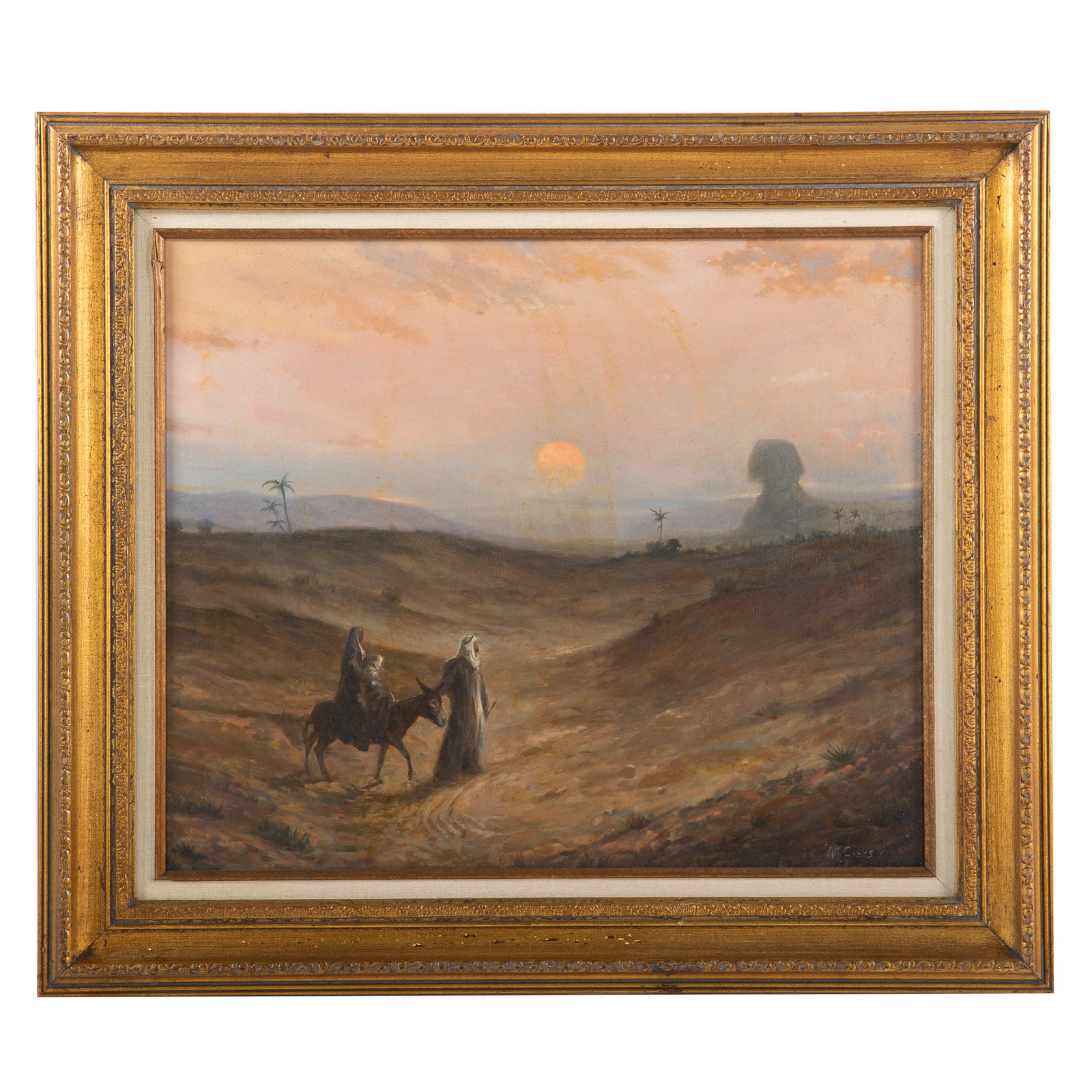 Appraisal: NATHANIEL K GIBBS FLIGHT INTO EGYPT OIL American - Oil