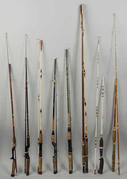 Appraisal: Large Lot of Fishing Poles Description Includes approximately poles Condition