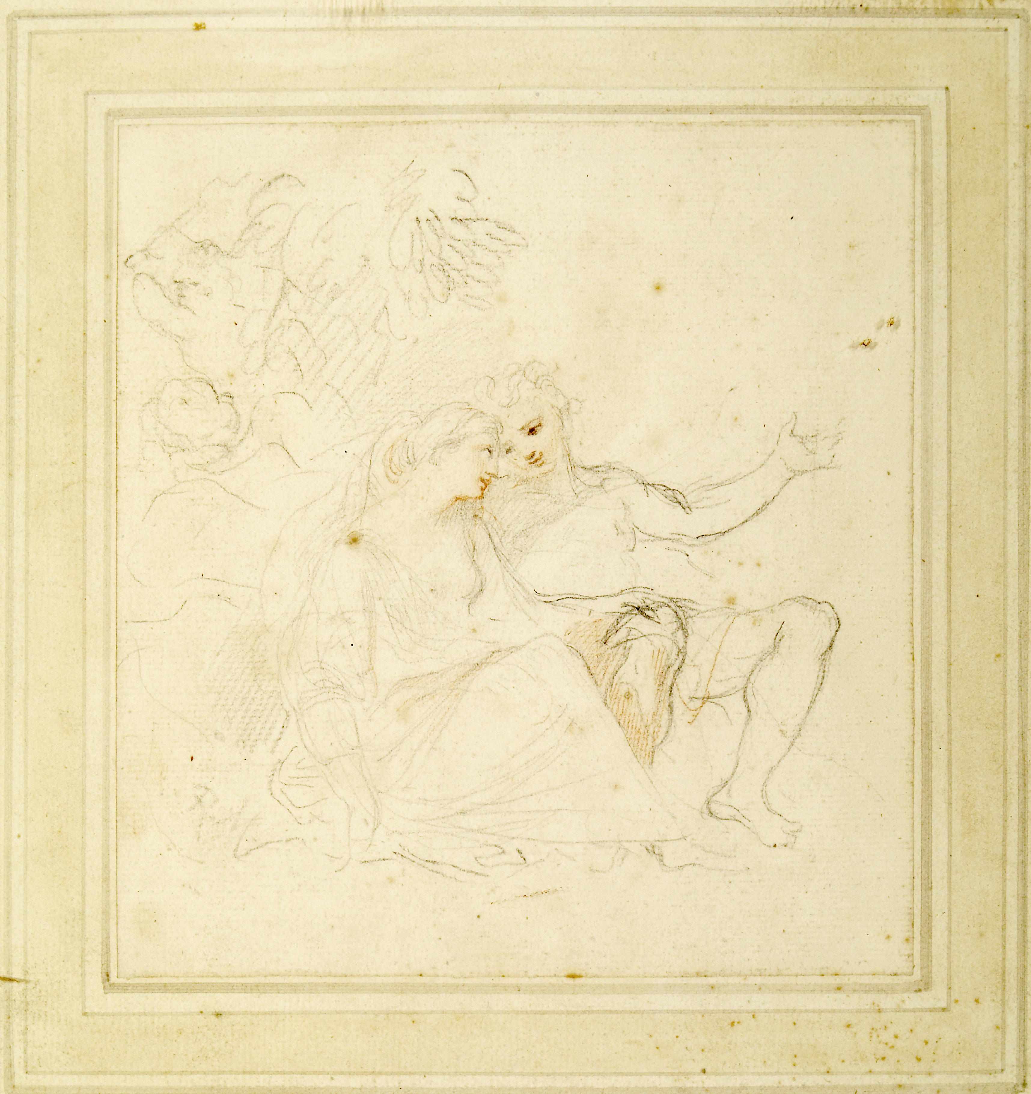 Appraisal: English School th century The young lovers pencil and sanguine