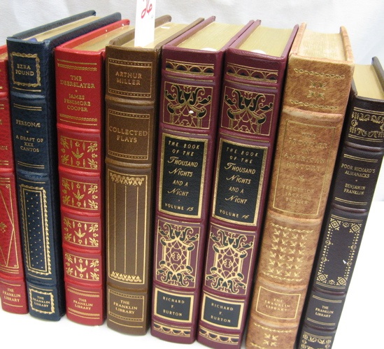 Appraisal: A GROUPING OF COLLECTIBLE LEATHER BOUND BOOKS published by the