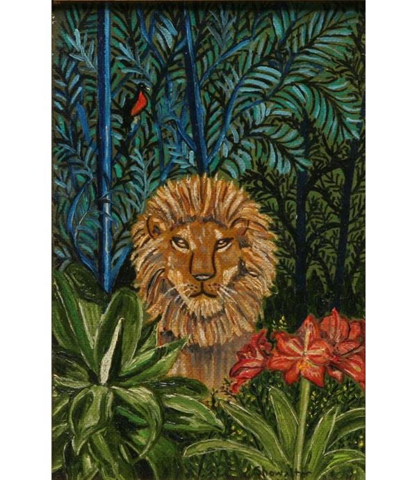 Appraisal: Max Showalter American th Century 'Lion' oil on board x