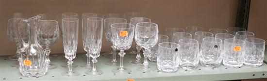 Appraisal: Assorted German and other cut crystal Manhattan glasses wine stems