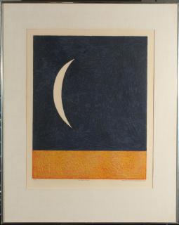 Appraisal: Sergio Gonzalez Harvest Moon color etching signed in pencil dated