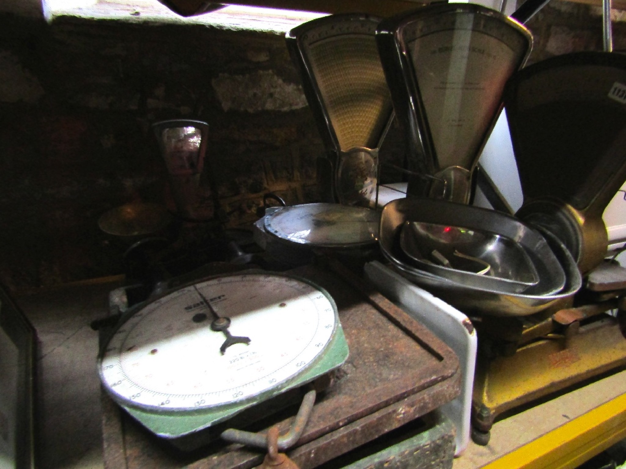 Appraisal: One lot collection of vintage scales to include two Berkel