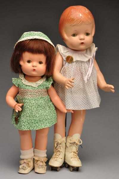 Appraisal: Lot of Effanbee Composition Dolls Description All composition and fully